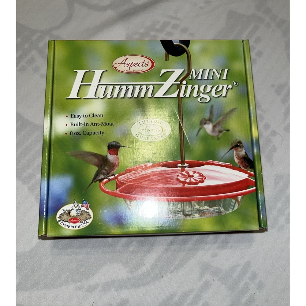 Aspects Mini Humdinger hummingbird feeder hanging feeder 3 ports 8oz MINT